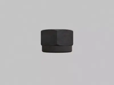 M5 Nut Coarse Threads Lock Type with Rusty Iron Texture 3D model