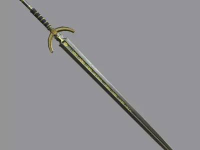 Sword Low-poly 3D model lord of rings Low-poly 3D model