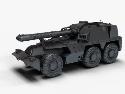 tank gun G6 3D print model