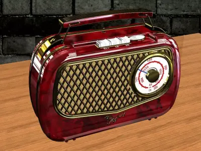 Classic radio 3D model 1 3D model