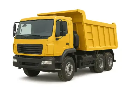Dump Truck Construction and Material Transport Vehicle 3D model