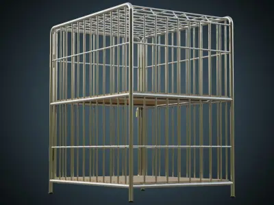 Cage 2A Low-poly 3D model