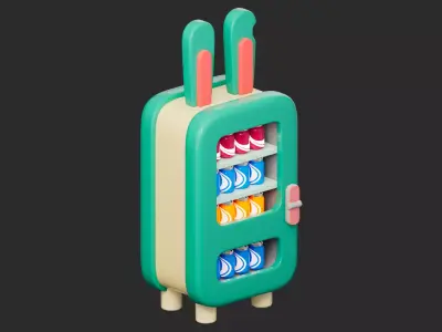 CartoonSelf-service vending machine Low-poly 3D model