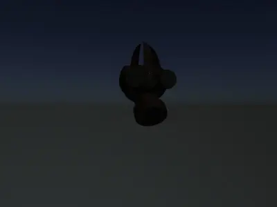 Gas mask rusted Low-poly 3D model
