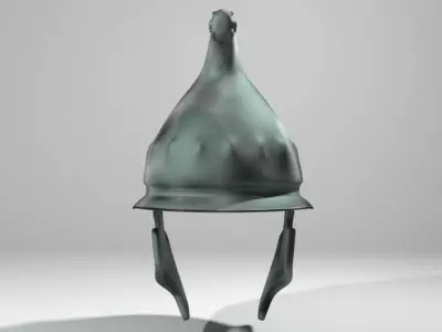 Ancient Combat Helmet - Greek Phrygian 3D model