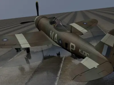 Republic Thunderbolt Mk-2 - RAAF 3D model