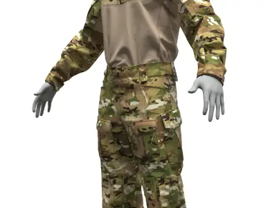 VKPO 3 Russian Army Combat Uniform - Marvelous Designer 3D model