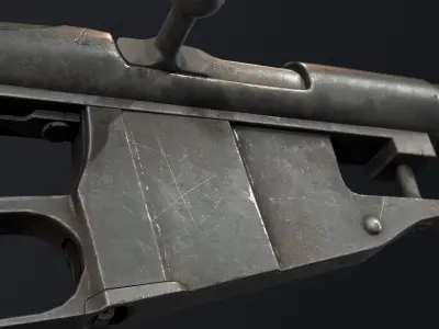 PBR Mosin Nagant Obrez Low-poly 3D model
