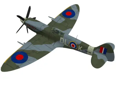 Supermarine Spitfire Mk-XIV 3D model purchase