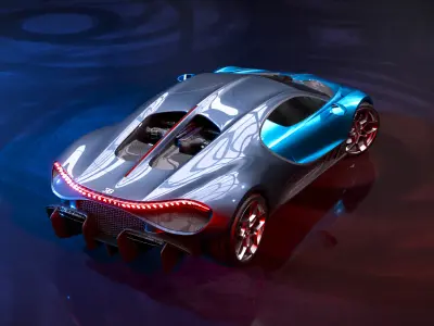 Bugatti Tourbillon 2027 Rigged 3D model