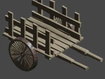 Wheel cart Free 3D model