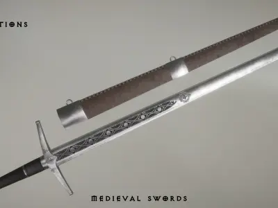 Modular Medieval Sword Asset Pack Low-poly 3D model