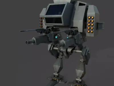 RoboWar- Lowpoly model robot Low-poly 3D model