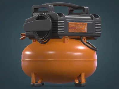 Air Compressor Low-poly 3D model get