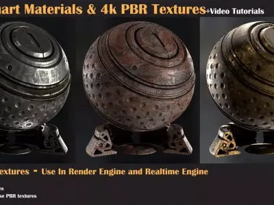 26 Smart Materials and 4K PBR Textures and Video Tutorial Texture