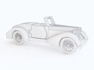 Wooden toy car 09 3D model