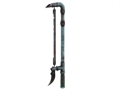 Zombie Apocalypse Weapons - Melee - Post Apocalypse Scrap Saw Low-poly 3D model