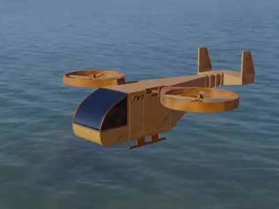 Aircraft 3D model- Rigged 3D model