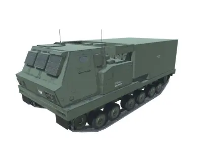 Low Poly M270 MLRS Low-poly 3D model