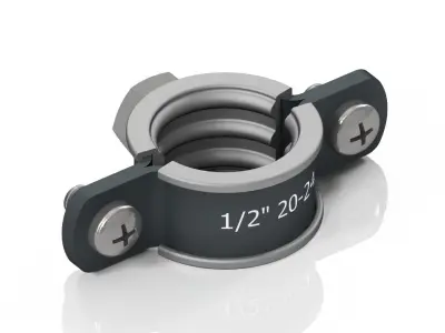 Pipe clamp Low-poly 3D model by 3DDigitalFiles