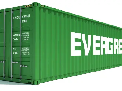 Shipping Container Evergreen 3D model