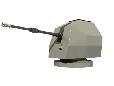 MK 8 114 MM NAVAL GUN 3D model