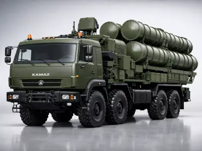 Heavy Military 8x8 Transport Truck Missile System Vehicle 3D model