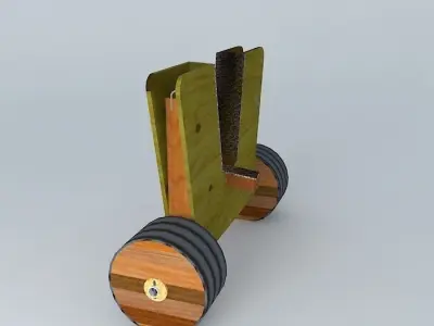 Stranding cart to the catamaran 3D model