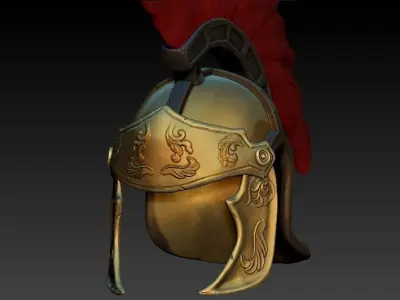 Roman helmet Low-poly 3D model
