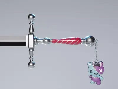 Hololive Kureiji Ollie Sword Low-poly 3D model