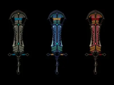 Graves Keeper Greatsword Low-poly 3D model