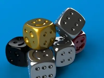 happy dice Free 3D model