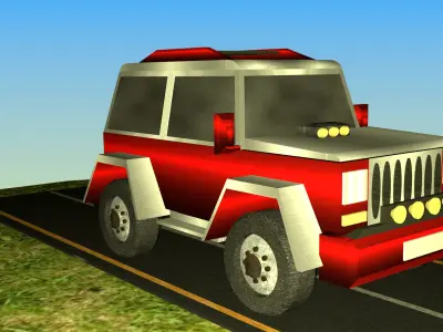 Indian Jeep Type 2 Low-poly 3D model