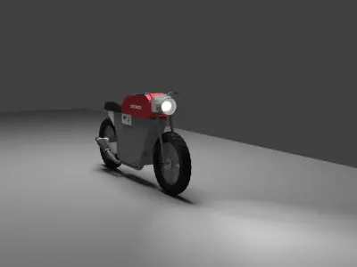 CafeRacer 3d Model Rigged Low-poly 3D model