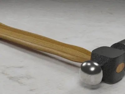 High-Quality 3D Model of Classic Claw Hammer 3D model