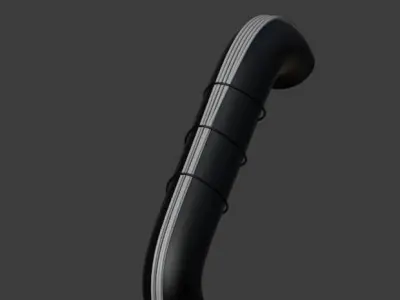 Cheaper PVC style snorkle 3D model