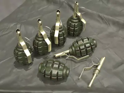 F1 USSR Soviet Hand Grenade Low-poly 3D model