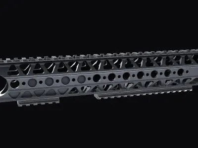 Handguard AR-15  LVOA-S  Low-poly 3D model