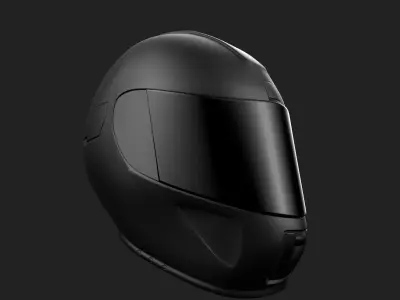 Motorcycle Helmet Low-poly 3D model 3