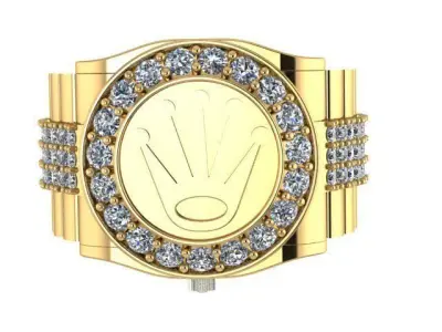 Rolex-Men ringTop19mms9 Free 3D model