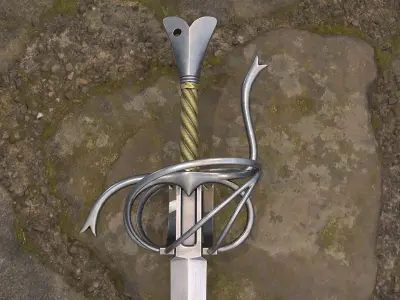 Kriegsrapier Low-poly 3D model