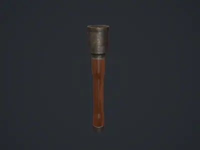 Stick Grenade Low-poly 3D model purchase