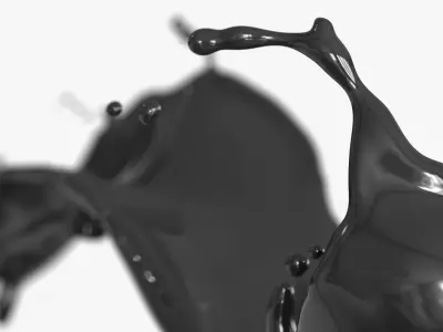Dynamic Oil Splash with Viscous Texture 3D model