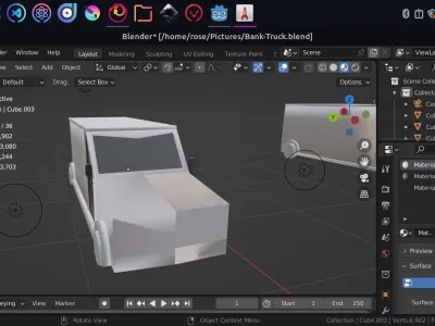 Bank Truck low poly Low-poly 3D model