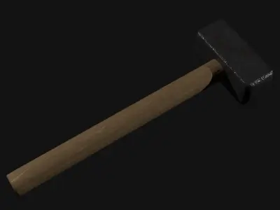 Tools - Axe Hammer Shovel Pickaxe Free low-poly 3D model