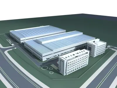 Industry Building 3D model V3