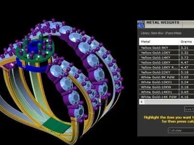 Ladies ring 3D print model 5