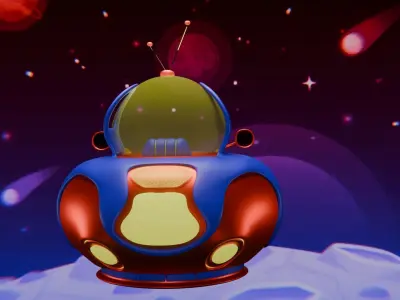Stylized Spaceship  3D model