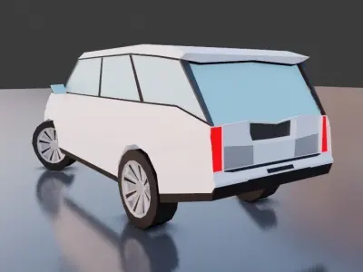 Low Poly SUV car Free 3D model