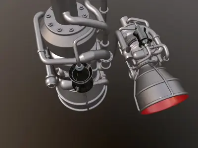 Rocket Engine Thrusters 3D model